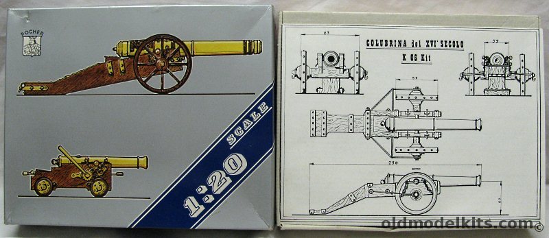 Pocher 1/20 English Culverin 16th Century Cannon / Field Gun, K06 plastic model kit